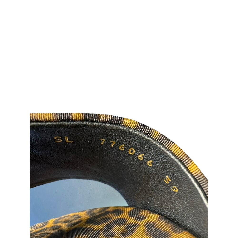 Saint Laurent NIB Carlyle Flat Slide in Leopard Size 39 - Picture 9 of 13